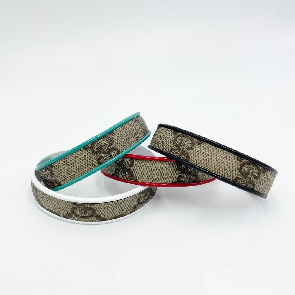 Gucci GG Monogram Cuff Bangle - Picture 4 of 11